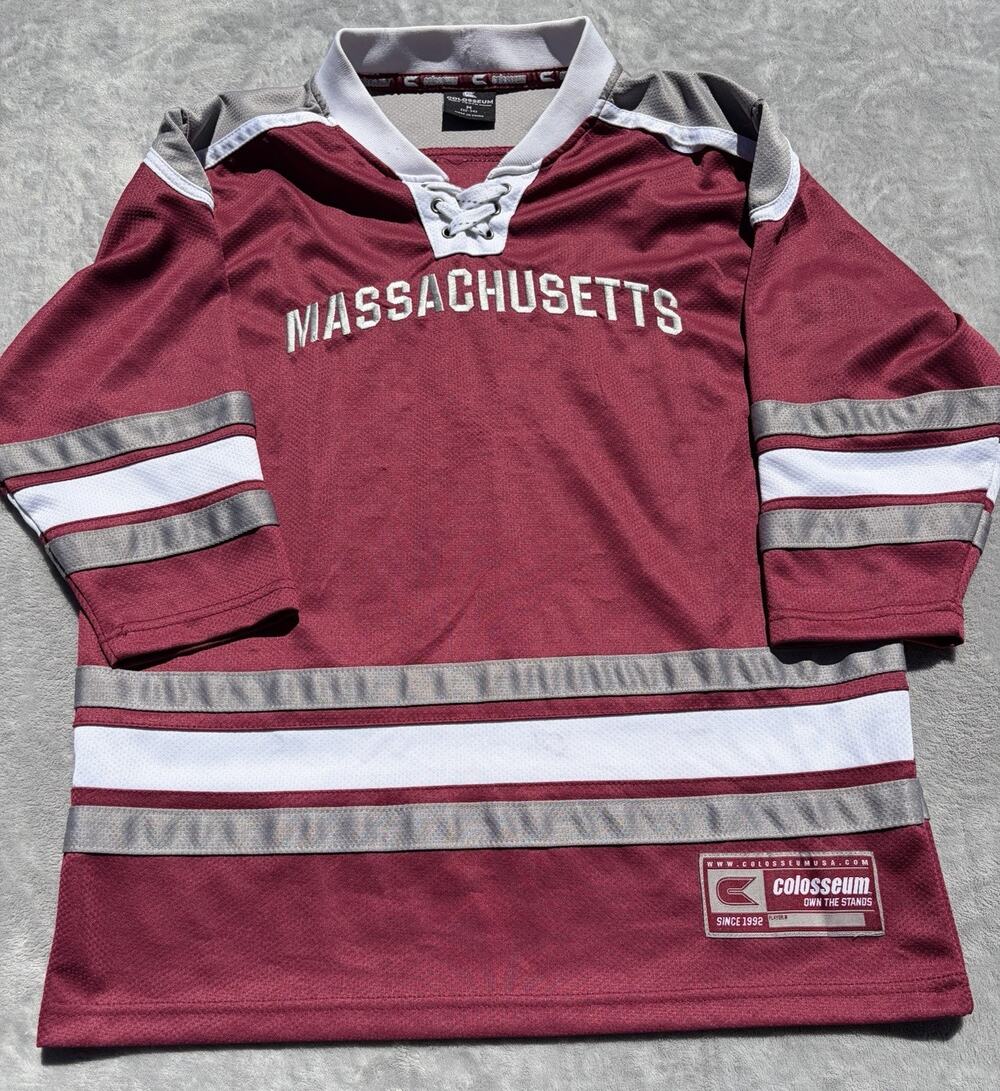 UMass Massachusetts Hockey Red Jersey Youth M 12-14